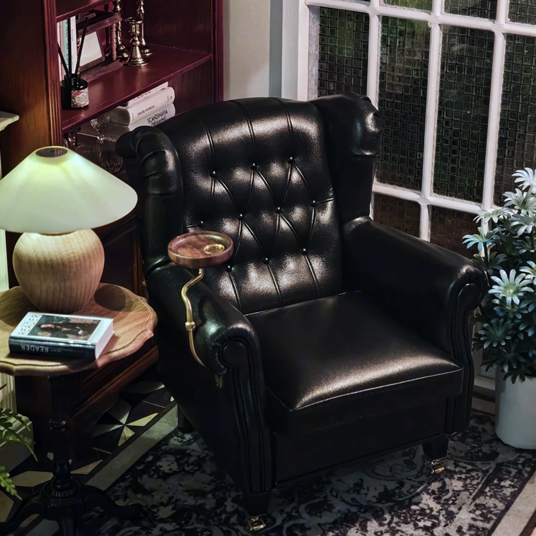 Realistic 1:12 scale miniature chairs and tables, perfect for dollhouse interior decor