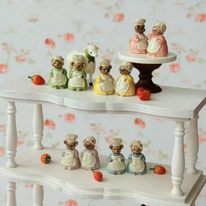 1:6 Dollhouse Miniature Bear Chef Spice Jar Set - 01-miniature-bear-chef-spice-jar-set-main