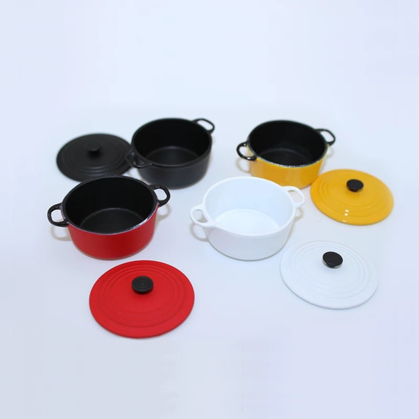 1:6 Dollhouse Miniature Large Alloy Cooking Pot with Lid - 01-miniature-large-alloy-cooking-pot-color-overview