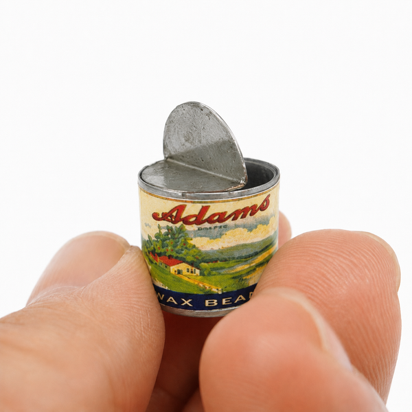 Mixed Fruit 1:12 miniature open iron tin can food prop
