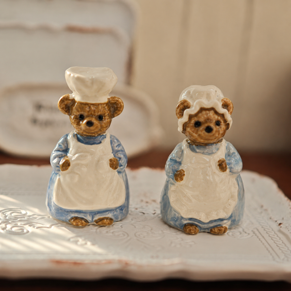 1:6 Dollhouse Miniature Bear Chef Spice Jar Set - 02-miniature-bear-chef-spice-jar-set-blue-lifestyle
