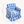 Blue gingham miniature skirted armchair with approximate dimensions
