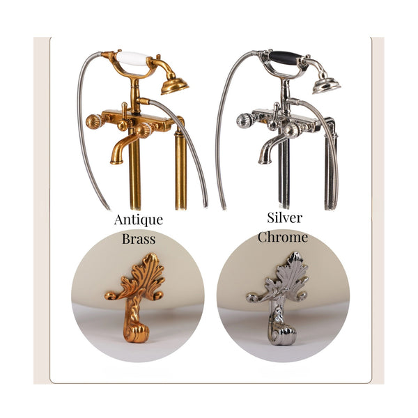1:6 Dollhouse Bathtub & Faucet Components