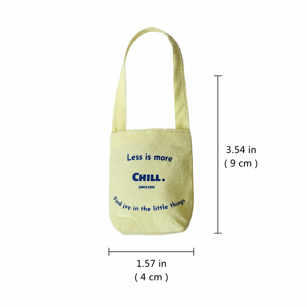 1:6 Dollhouse Miniature Cotton Tote Bag - 04-miniature-cotton-tote-bag-size-chart