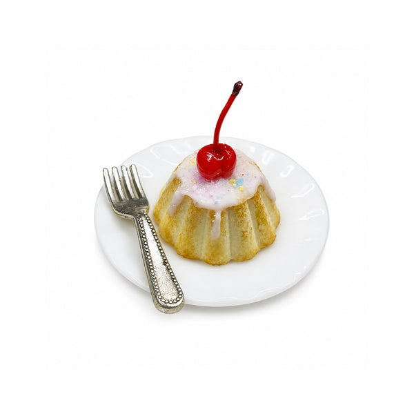 1:12 Handmade Cold Porcelain Cherry Cake