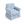 Blue pure cotton striped miniature skirted armchair on a white background