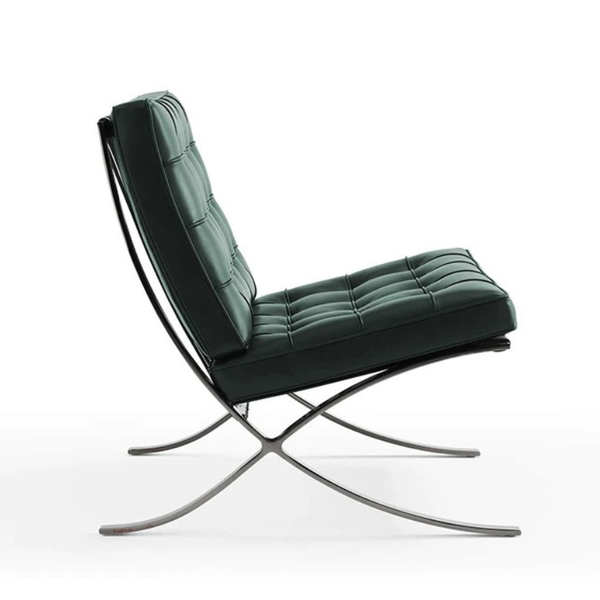 1:6 Dollhouse Miniature Barcelona Lounge Chair - 05-miniature-barcelona-lounge-chair-front-detail