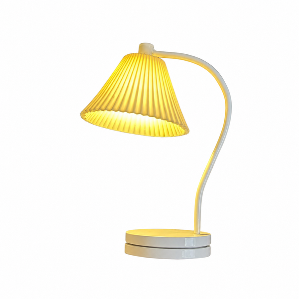 1:12 Dollhouse Miniature European Table Lamp with Button Battery - White SKU image