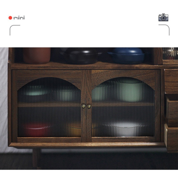 1:12 Dollhouse Miniature Wooden Three-Door Sideboard Cabinet - 05-miniature-wooden-three-door-sideboard-cabinet-detail