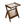 1:12 / 1:6 Dollhouse Miniature Z-Frame Corner Table - Walnut SKU image