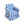Blue pure cotton gingham miniature skirted armchair on a white background