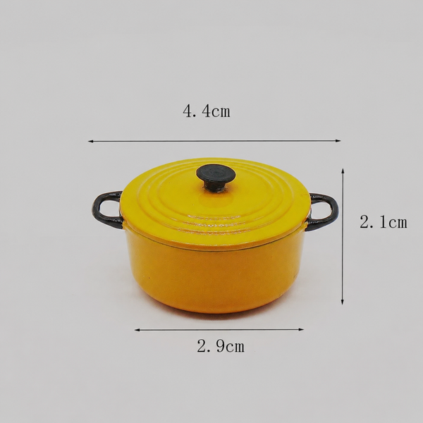 1:6 Dollhouse Miniature Large Alloy Cooking Pot with Lid - 06-miniature-large-alloy-cooking-pot-size-chart