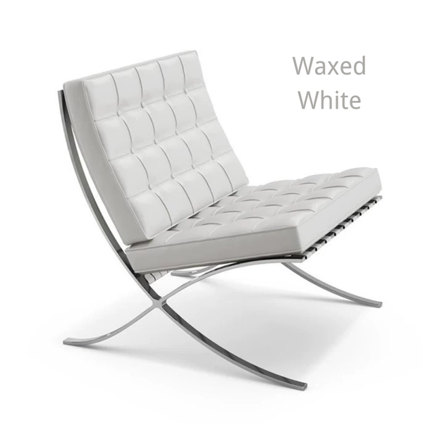 1:6 Dollhouse Miniature Barcelona Lounge Chair - 07-miniature-barcelona-lounge-chair-white-reference