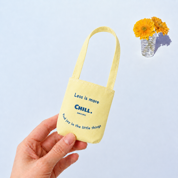 Yellow 1:6 miniature cotton tote bag