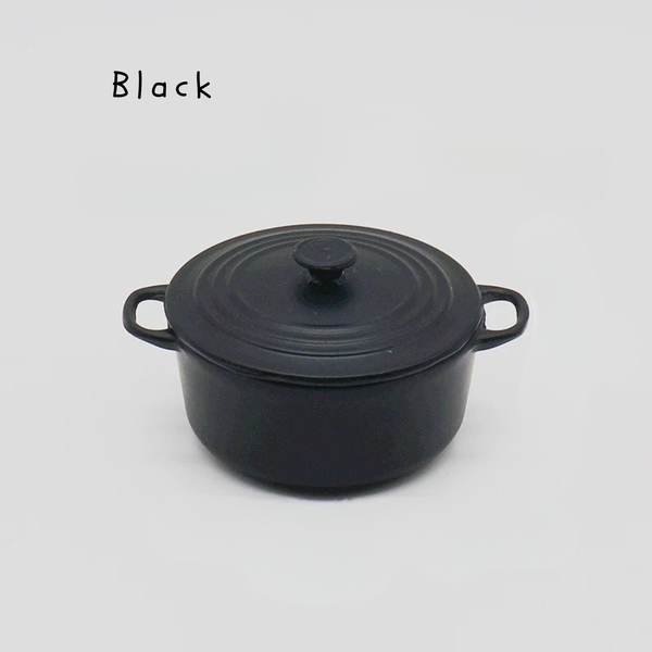 1:6 Dollhouse Miniature Large Alloy Cooking Pot with Lid - 07-miniature-large-alloy-cooking-pot-black-sku