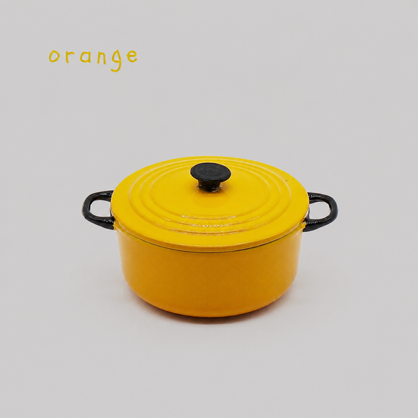 1:6 Dollhouse Miniature Large Alloy Cooking Pot with Lid - 08-miniature-large-alloy-cooking-pot-orange-sku