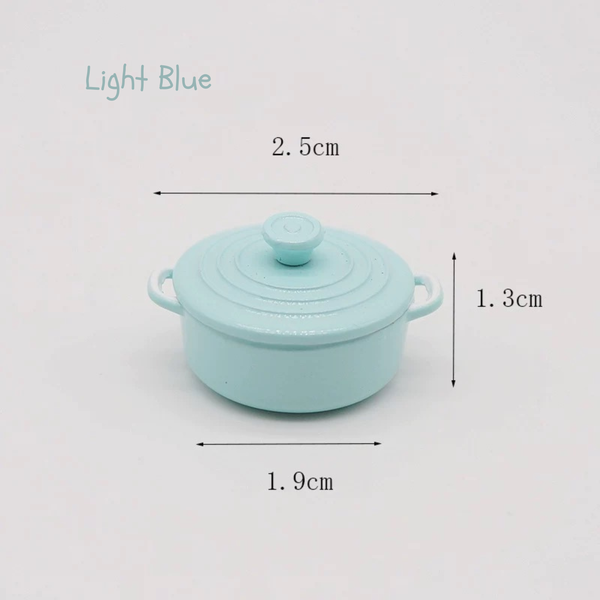 1:12 Dollhouse Miniature Small Alloy Cooking Pot with Lid - 08-miniature-small-alloy-cooking-pot-light-blue-sku