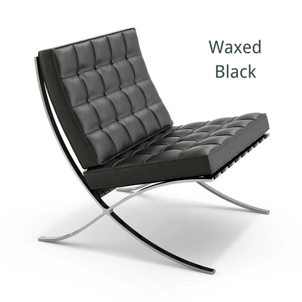 1:6 Dollhouse Miniature Barcelona Lounge Chair - 10-miniature-barcelona-lounge-chair-black-reference