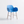 1:12 Dollhouse Miniature Modern Dining Chair with Wood Legs - 10-miniature-modern-dining-chair-blue-armchair-sku