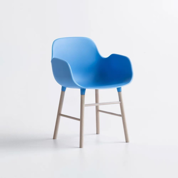 1:12 Dollhouse Miniature Modern Dining Chair with Wood Legs - 10-miniature-modern-dining-chair-blue-armchair-sku