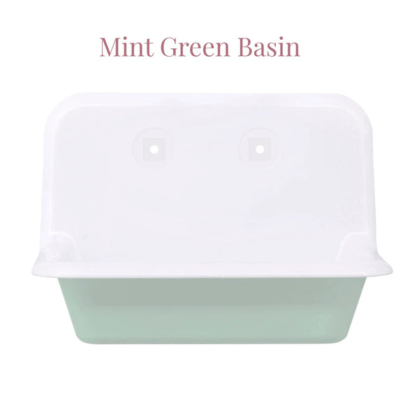 Miniature Modern Dollhouse Sink Set with Faucet and Stand