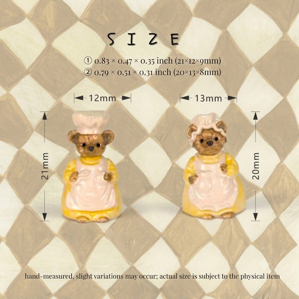 1:6 Dollhouse Miniature Bear Chef Spice Jar Set - 12-miniature-bear-chef-spice-jar-set-yellow-size-chart
