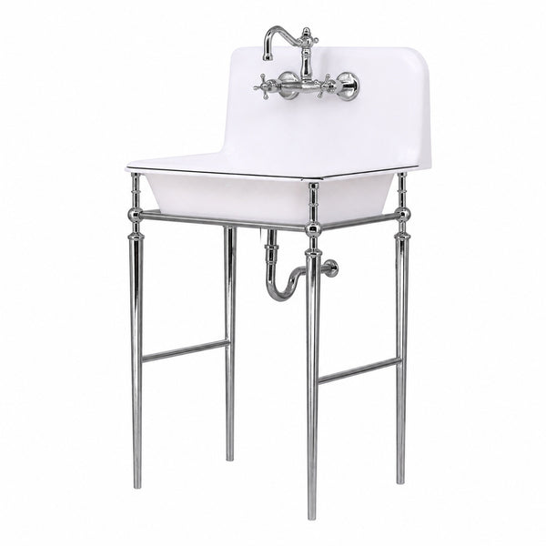 Miniature Modern Dollhouse Sink Set with Faucet and Stand