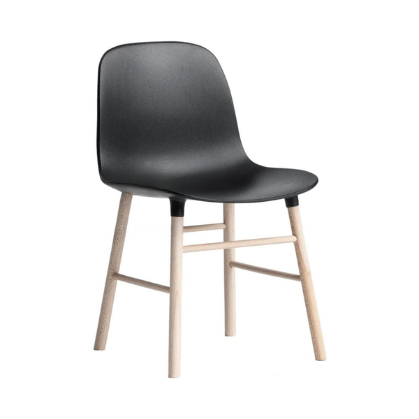 1:12 Dollhouse Miniature Modern Dining Chair with Wood Legs - 15-miniature-modern-dining-chair-black-armless-sku