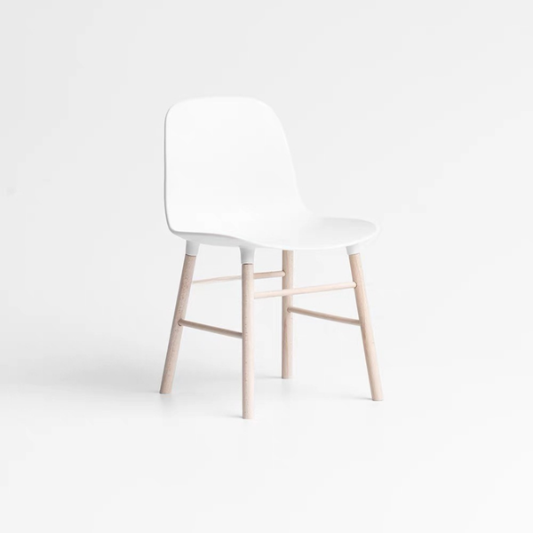 1:12 Dollhouse Miniature Modern Dining Chair with Wood Legs - 17-miniature-modern-dining-chair-white-armless-sku