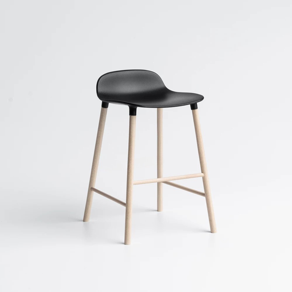 1:12 Dollhouse Miniature Modern Dining Chair with Wood Legs - 19-miniature-modern-dining-chair-black-bar-chair-sku