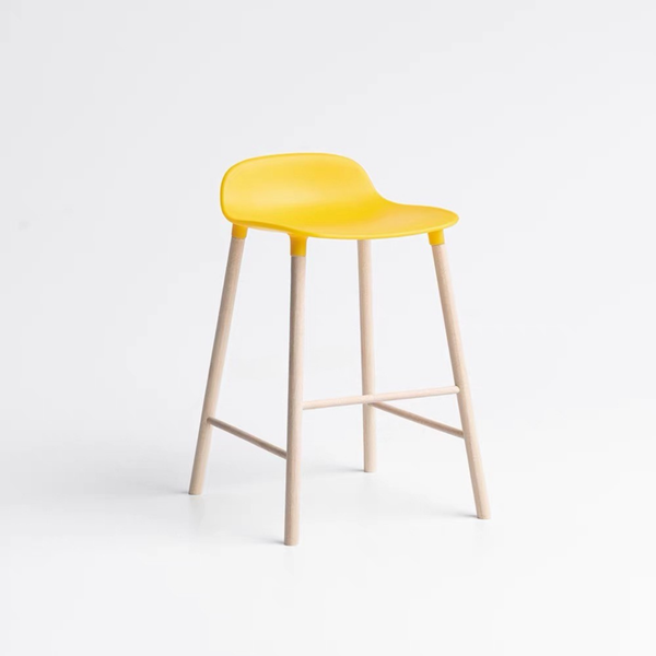 1:12 Dollhouse Miniature Modern Dining Chair with Wood Legs - 20-miniature-modern-dining-chair-yellow-bar-chair-sku