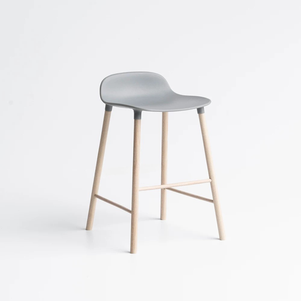 1:12 Dollhouse Miniature Modern Dining Chair with Wood Legs - 21-miniature-modern-dining-chair-gray-bar-chair-sku