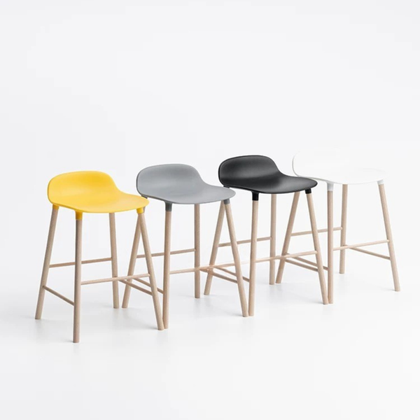 1:12 Dollhouse Miniature Modern Dining Chair with Wood Legs - 23-miniature-modern-dining-chair-bar-chair-color-overview